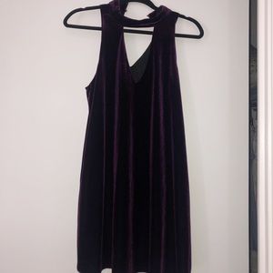 Purple velvet dress